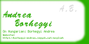 andrea borhegyi business card